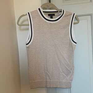 J. Crew - Cotton Jackie Striped Shell - Small - White / Sand